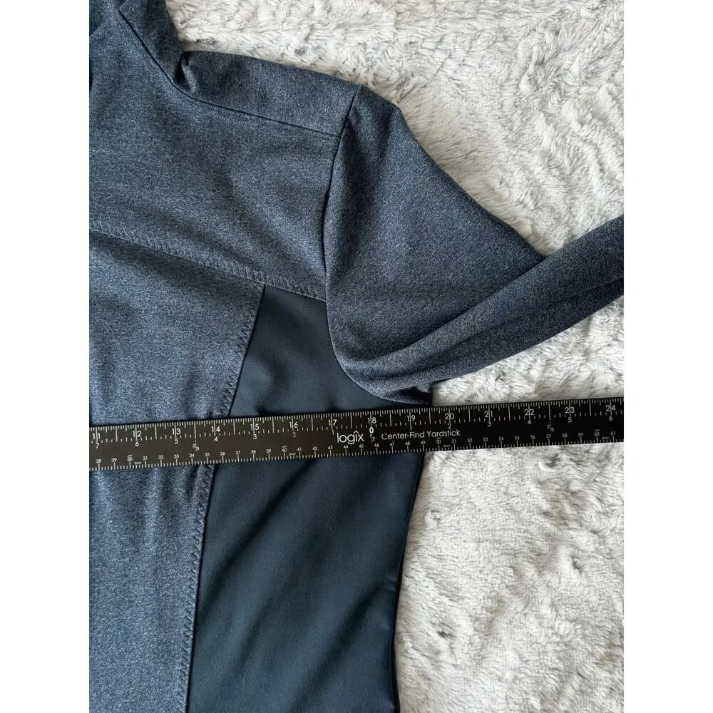 The North Face Women's L Gray Colorblock Full Zip Jacket Athletic Sporty Chic